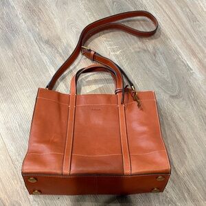 Fossil Cognac Leather Handbag